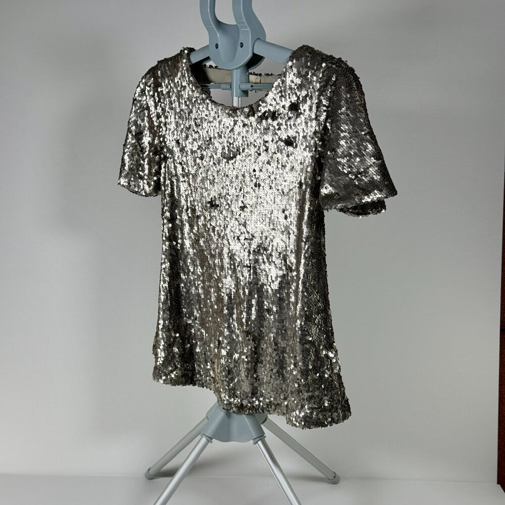 Altar'd State Sequin Short Sleeve top - Size Small - Picture 2 of 8